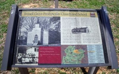 Russell Grove Presbyterian Church and School CRIEHT Marker image. Click for full size.