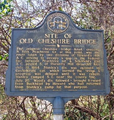Site of Old Cheshire Bridge Marker image. Click for full size.