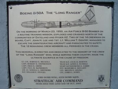 Boeing B-50A The "Long Ranger" Marker. Click for full size. Boeing B-50A The "Long Ranger" Marker image. Click for full size.