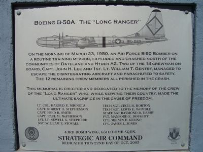 Boeing B-50A The "Long Ranger" Marker image. Click for full size.