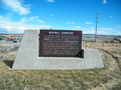 Boothill Cemetery Marker with concrete frame. Click for full size. Boothill Cemetery Marker with concrete frame image. Click for full size.