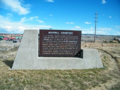 Boothill Cemetery Marker with concrete frame image. Click for full size.