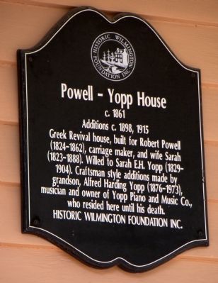 Powell – Yopp House Marker. Click for full size. Powell – Yopp House Marker image. Click for full size.
