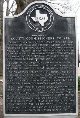 Texas Confederate County Commissioners Court Marker image. Click for full size.