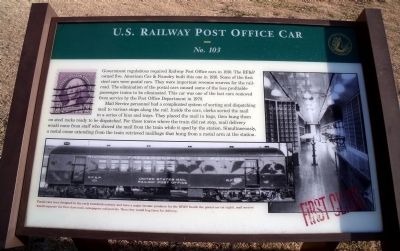 U.S. Railway Post Office Car Marker image. Click for full size.