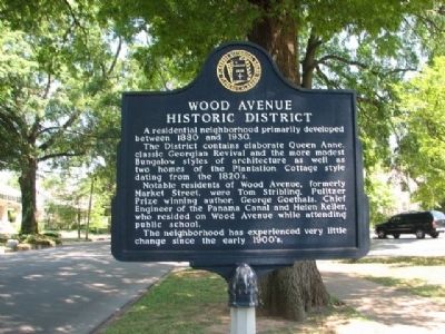 Wood Avenue Historic District Marker. Click for full size. Wood Avenue Historic District Marker image. Click for full size.