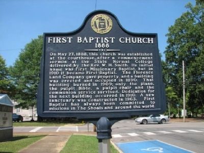First Baptist Church 1888 Marker image. Click for full size.
