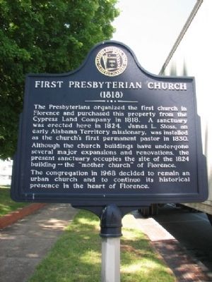 First Presbyterian Church (1818) Marker image. Click for full size.