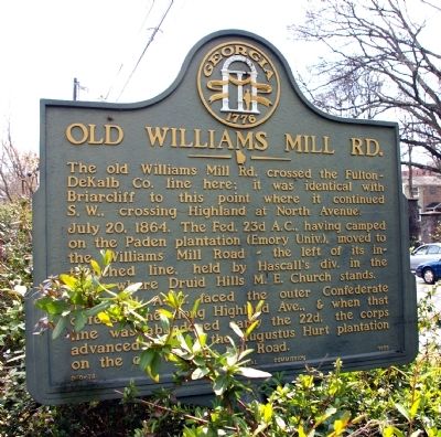 Old Williams Mill Rd. Marker. Click for full size. Old Williams Mill Rd. Marker image. Click for full size.