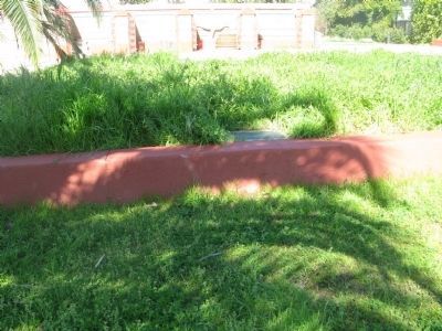 The 1820 Adobe Boundary Plaque and Wall Signifying Boundary image. Click for full size.