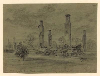 The last of Genl. Lees Headquarters - Petersburg -after the battle image. Click for full size.