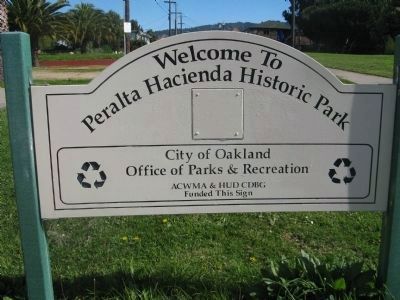 Peralta Hacienda Park Sign at Entrance image. Click for full size.