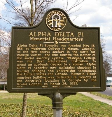 Alpha Delta Pi Marker. Click for full size. Alpha Delta Pi Marker image. Click for full size.