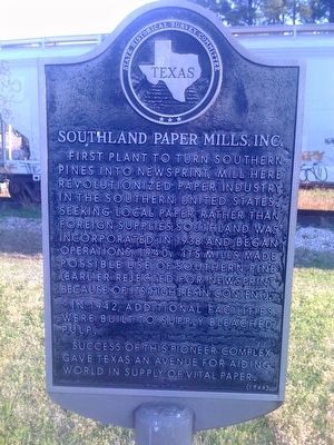 Southland Paper Mills, Inc. Marker image. Click for full size.