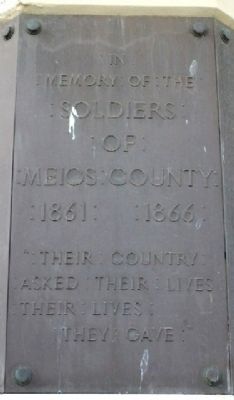 Meigs County Civil War Memorial Marker. Click for full size. Meigs County Civil War Memorial Marker image. Click for full size.