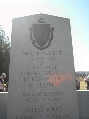 Massachusetts Monument Marker. Click for full size. Massachusetts Monument Marker image. Click for full size.