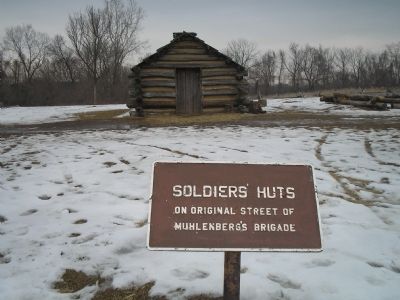 Soldiers’ Huts Marker. Click for full size. Soldiers’ Huts Marker image. Click for full size.