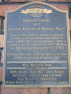 Gandolfo Theater Marker image. Click for full size.