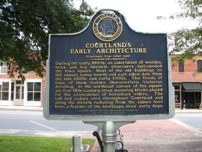 Courtland's Early Architecture Marker - Side B image. Click for full size.