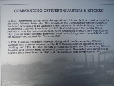 Commanding Officer's Quarters & Kitchen Marker image. Click for full size.