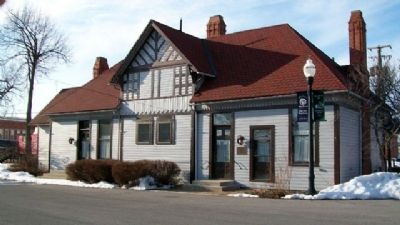 Ada Passenger Depot, 1887. Click for full size. Ada Passenger Depot, 1887 image. Click for full size.