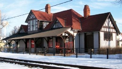 Ada Passenger Depot, 1887. Click for full size. Ada Passenger Depot, 1887 image. Click for full size.