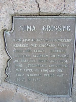 Yuma Crossing Marker. Click for full size. Yuma Crossing Marker image. Click for full size.