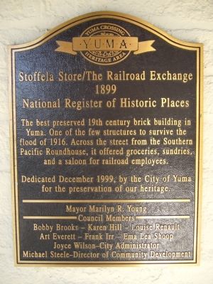 Stoffela Store/The Railroad Exchange Marker image. Click for full size.