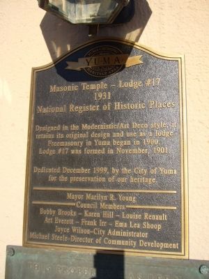 Masonic Temple – Lodge #17 Marker image. Click for full size.