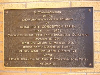 Immaculate Conception Parish Marker. Click for full size. Immaculate Conception Parish Marker image. Click for full size.