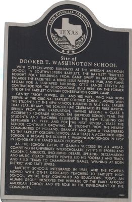Site of Booker T. Washington School Marker image. Click for full size.