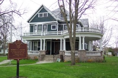Home of Warren G. Harding and Marker image. Click for full size.
