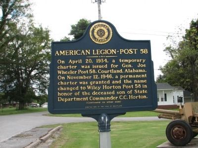 American Legion - Post 58 Marker - Side A image. Click for full size.