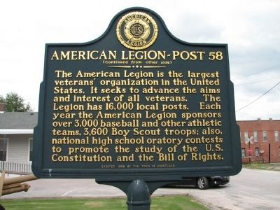 American Legion - Post 58 Marker - Side B image. Click for full size.