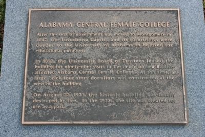 Alabama Central Female College Marker image. Click for full size.