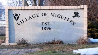 Village of McGuffey Sign at Park image. Click for full size.