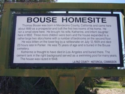 Bouse Homesite Marker image. Click for full size.