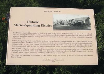 Historic McGee-Spaulding District Marker image. Click for full size.