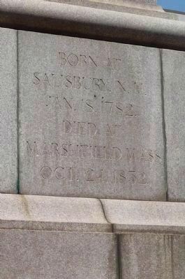 Daniel Webster Memorial - inscription on south face image. Click for full size.