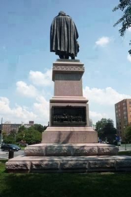 Daniel Webster Memorial seen from the west - view toward 16th Street and Scott Circle. Inscriptions: image. Click for full size.
