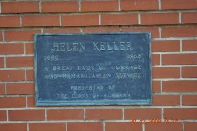 Helen Keller Plaque image. Click for full size.