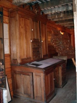 Original 'Clerk Desk' near Front Door by Records. . . image. Click for full size.
