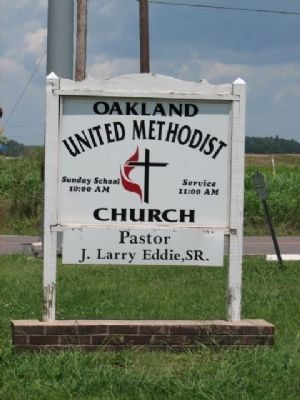 Oakland United Methodist Church Sign image. Click for full size.