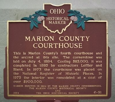 Marion County Courthouse Marker. Click for full size. Marion County Courthouse Marker image. Click for full size.