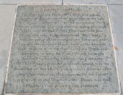 Colonel Edward Deeds Marker. Click for full size. Colonel Edward Deeds Marker image. Click for full size.