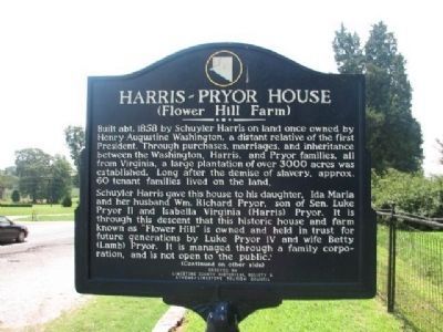 Harris-Pryor House Marker image. Click for full size.