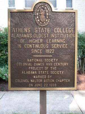 Athens Female Academy/Athens State College image. Click for full size.