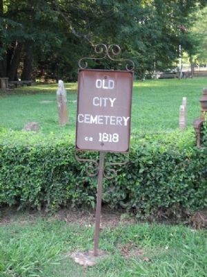 Old City Cemetery 1818 Marker. Click for full size. Old City Cemetery 1818 Marker image. Click for full size.