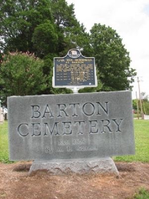 The Barton Cemetery Marker image. Click for full size.