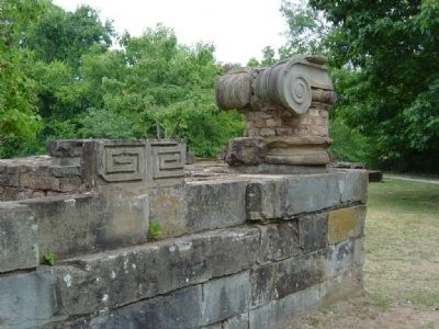 Example of the Mason's work on the old Capitol building. image. Click for full size.